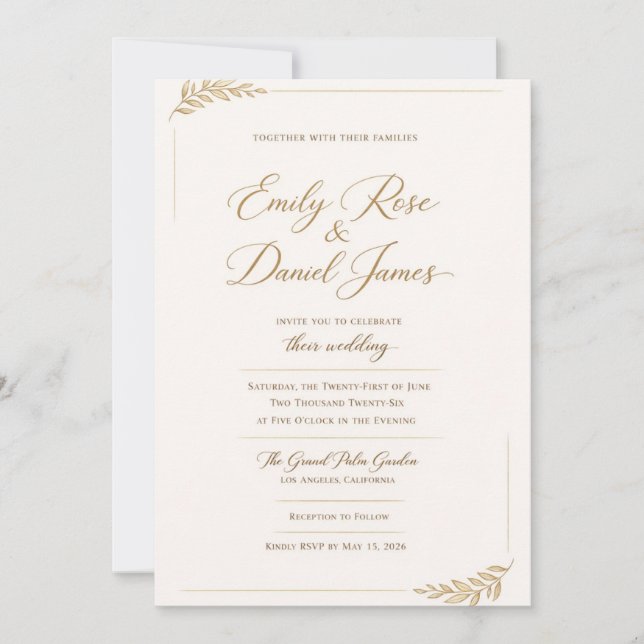 bridal wedding invitations inbjudningar (Framsida)