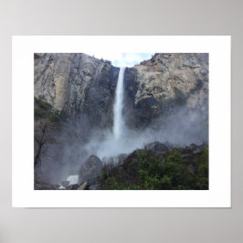 Bridalveil Falls Waterfall Blue Färg Fotografi Poster
