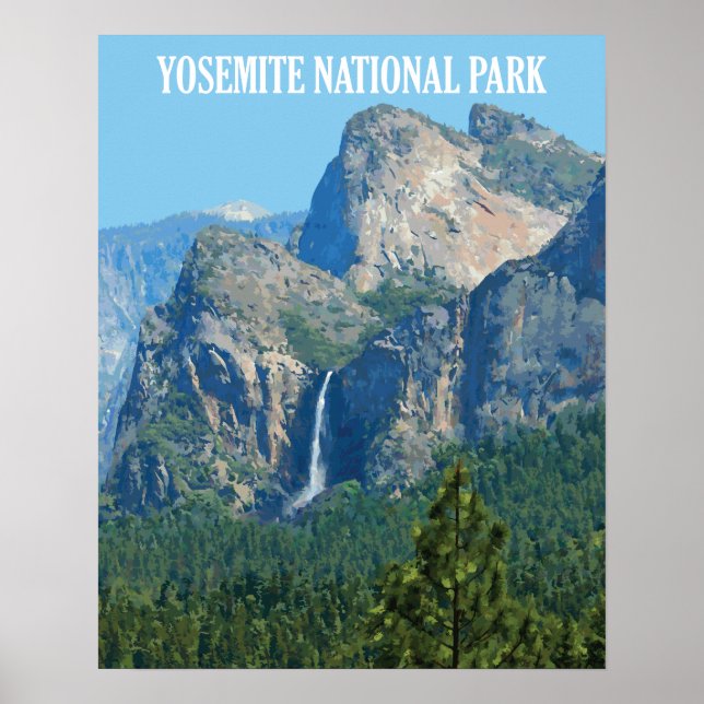 Bridalveil Falls - Yosemite nationalpark Poster (Framsidan)