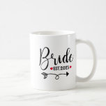 Bride 2025 Bröllop Matching Est 2025 Gift Kaffemugg<br><div class="desc">Bride 2025 Bröllop Matching Est 2025 Gift</div>