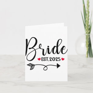 Bride 2025 Bröllop Matching Est 2025 Gift Kort