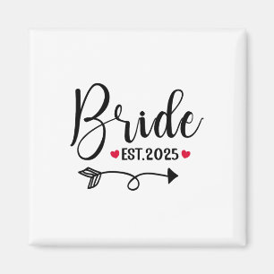 Bride 2025 Bröllop Matching Est 2025 Gift Magnet