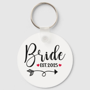Bride 2025 Bröllop Matching Est 2025 Gift Nyckelring