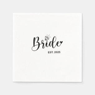 Bride 2025 Vår bröllop-tillkännagivandet Giftermål Pappersservett