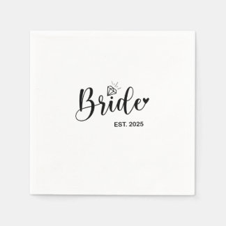 Bride 2025 Vår bröllop-tillkännagivandet Giftermål Pappersservett