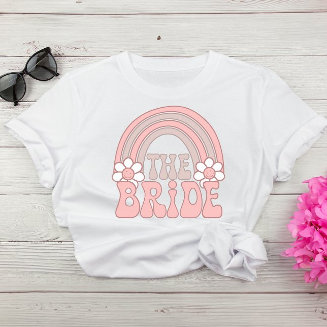 Bride 70 s Retro Bachelorette Party T Shirt (Celebrate your last fling before the ring in style & add some flair to your bachelorette party look)