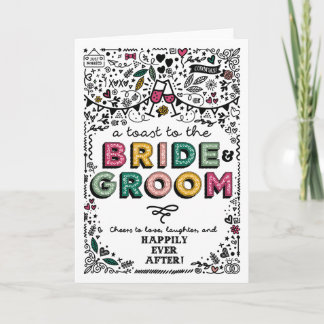 Bride and Groom Bröllop Card Inbjudan