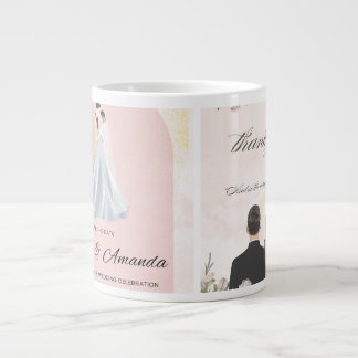 Bride and Groom Bröllop Mugg - Romantic Couple Des Jumbo Mugg