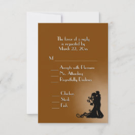 Bride and Groom Chocolate Brown Bröllop OSA Kort