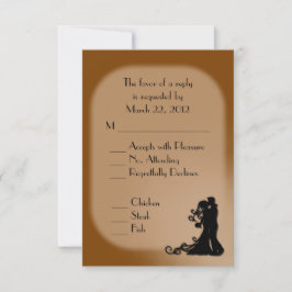 Bride and Groom Chocolate Brown Bröllop OSA Kort