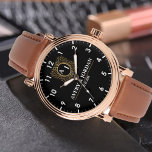 Bride and Groom Couple Wedding Gift Armbandsur<br><div class="desc">Personalized watch with the names of the bride and groom or the couple in love. This watch can be customized by changing the text with the name of the loved one or the wedding date. It can be an ideal gift for newlyweds or for silver or golden wedding anniversaries. Monogram...</div>