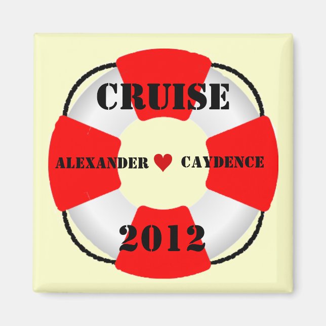 Bride and Groom Life Preserver Magnet (Framsidan)