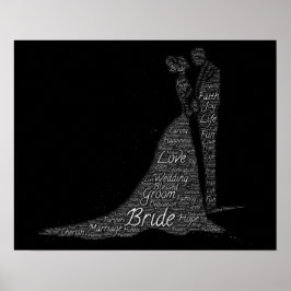 Bride and Groom Ord Art Poster