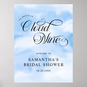 Bride är på molnet Nine Möhippa Välkommen Poster