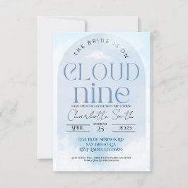 Bride är på molnet nio bakteriepartis invitati inbjudningar