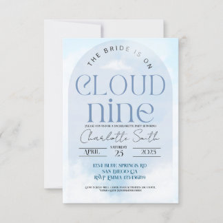 Bride är på molnet nio bakteriepartis invitati inbjudningar