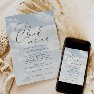 Bride är på molnet nio Möhippor Inbjudningar