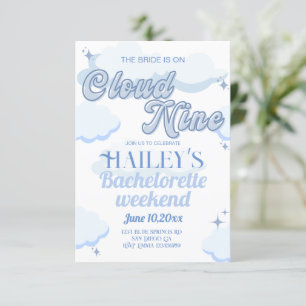 Bride är på molninbjudan om nio bachelorette inbjudningar