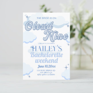 Bride är på molninbjudan om nio bachelorette inbjudningar