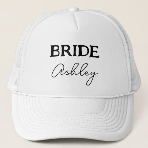 Bride att bli Bachelorette Party Black and White Keps