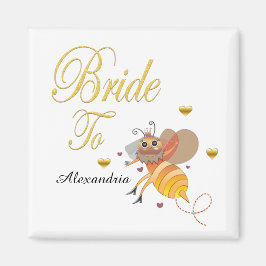 Bride att bli biets Möhippa Bröllop personalize Magnet