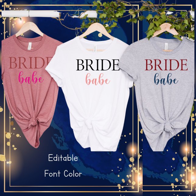 Bride Babe-Bachelorette-Simple-Möhippa T Shirt (Skapare uppladdad)