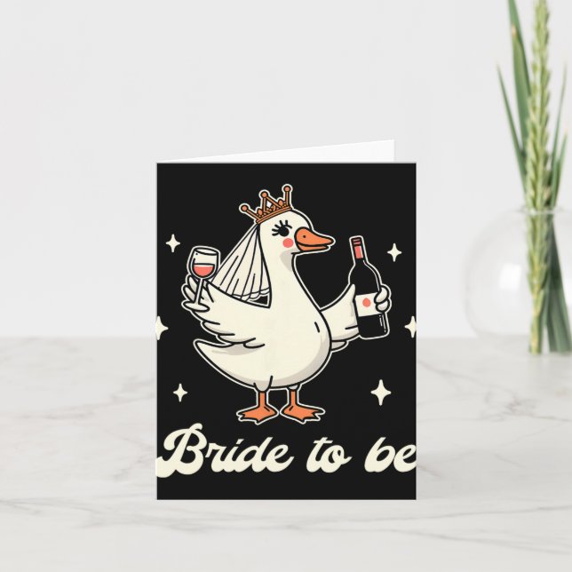 Bride Babe Möhippa Bröllop Fånig Goose Bride Kort (Framsida)