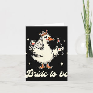 Bride Babe Möhippa Bröllop Fånig Goose Bride Kort