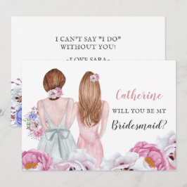  Bride Best-vän.. blir du min Bridesmaid Inbjudningar