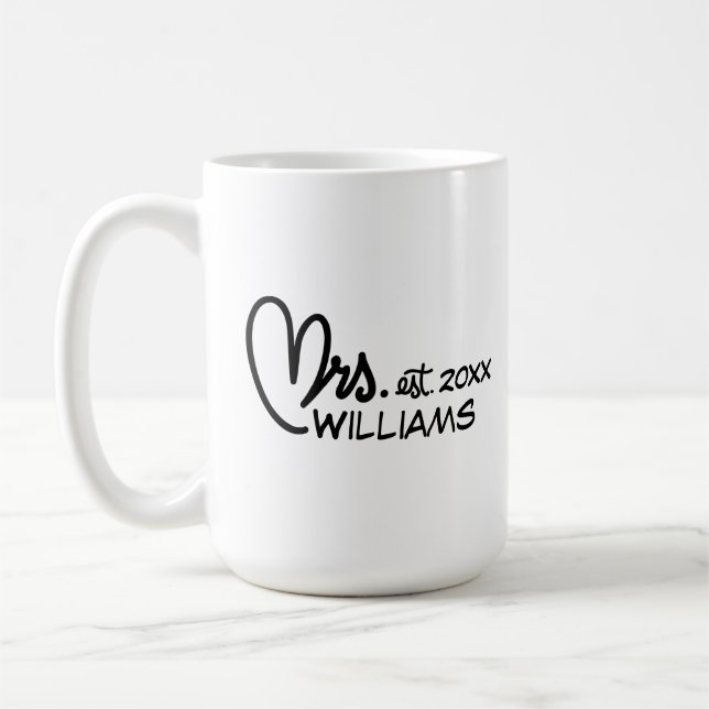 Bride Black and White Mugg (Vänster)