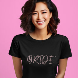 Bride Black Bröllop T Shirt