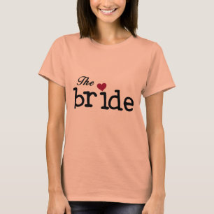 Bride Black med Red Heart T Shirt
