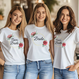 Bride Blommigt Design for Bachelorette Party T Shirt