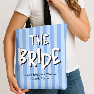 Bride Blue Rand Bachelorette Party Tygkasse