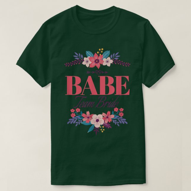 Bride Bridesmaid Bachelorette Möhippa Bröllop Matc T Shirt (Design framsida)