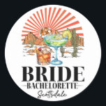 Bride Bridesmaid Bride Squad Scottsdale Bacheloret Runt Klistermärke<br><div class="desc">Bride Bridesmaid Bride Squad Scottsdale Bachelorette Party</div>
