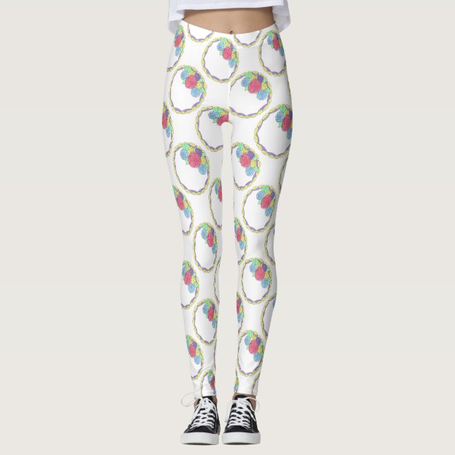 Bride Bridesmaid Möhippa Bröllop Cake Print Leggin Leggings (Framsida)