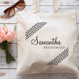 Bride, Bridesmaid Tote Bag Tygkasse