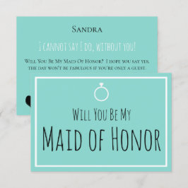 BRIDE & Bridesmaids be my Maid Honwer Shower Party Inbjudningar
