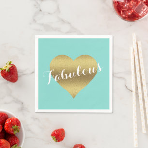 Bride & Bridesmaids Guld Heart Möhippa Party Pappersservett