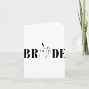 Bride Bröllop Bridesmaid Squad Bachelorette Party Kort