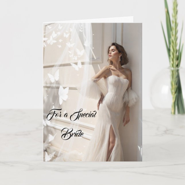 Bride Bröllop Card Kort (Framsida)