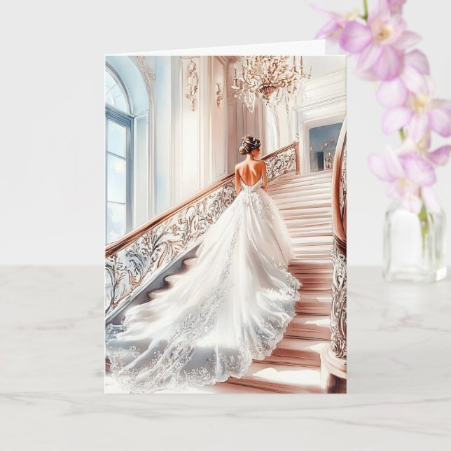 Bride Bröllop Card Kort (Orkide)