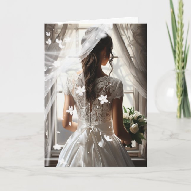 Bride Bröllop Card Kort (Framsida)