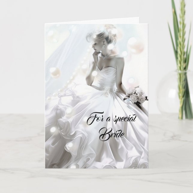 Bride Bröllop Card Kort (Framsida)
