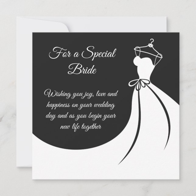 Bride Bröllop Card Kort (Framsida)