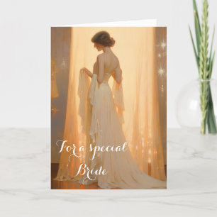 Bride Bröllop Card Kort