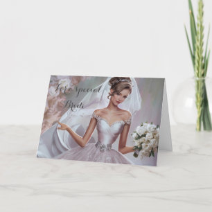 Bride Bröllop Card Kort
