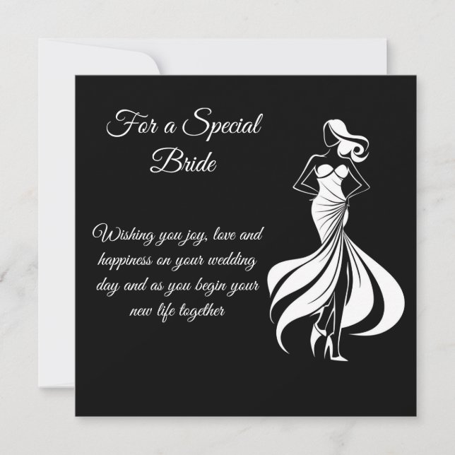 Bride Bröllop Card Kort (Framsida)