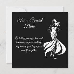 Bride Bröllop Card Kort
